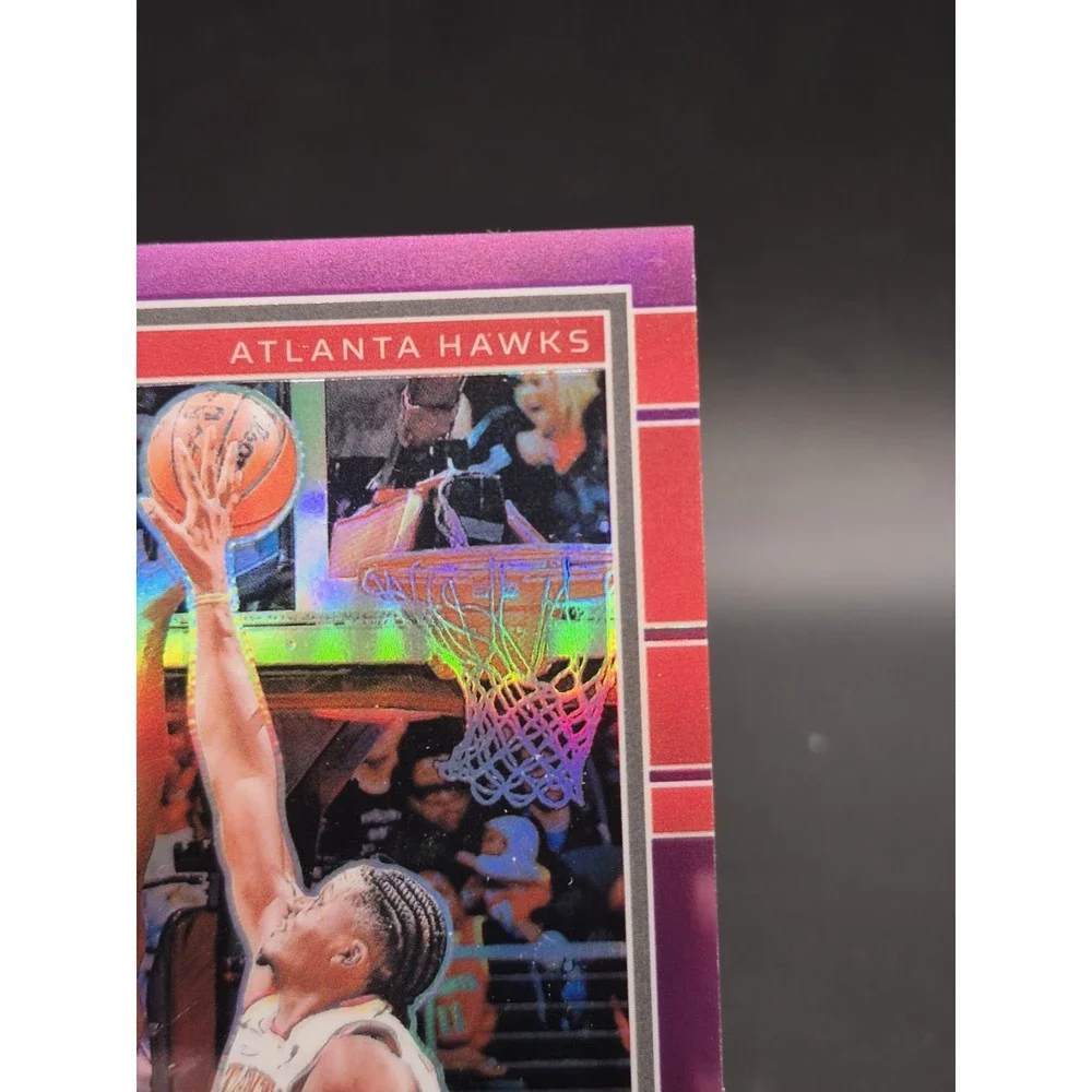 2024-25 NBA Hoops Premium Clint Capela #40 Purple Refractor /249 Atlanta Hawks